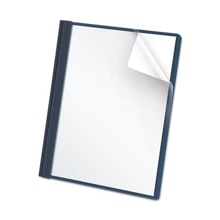 Tops Business Forms Oxford, Clear Front Report Cover, 3 Fasteners, Letter, 1/2in Capacity, Dark Blue, 25PK 55838